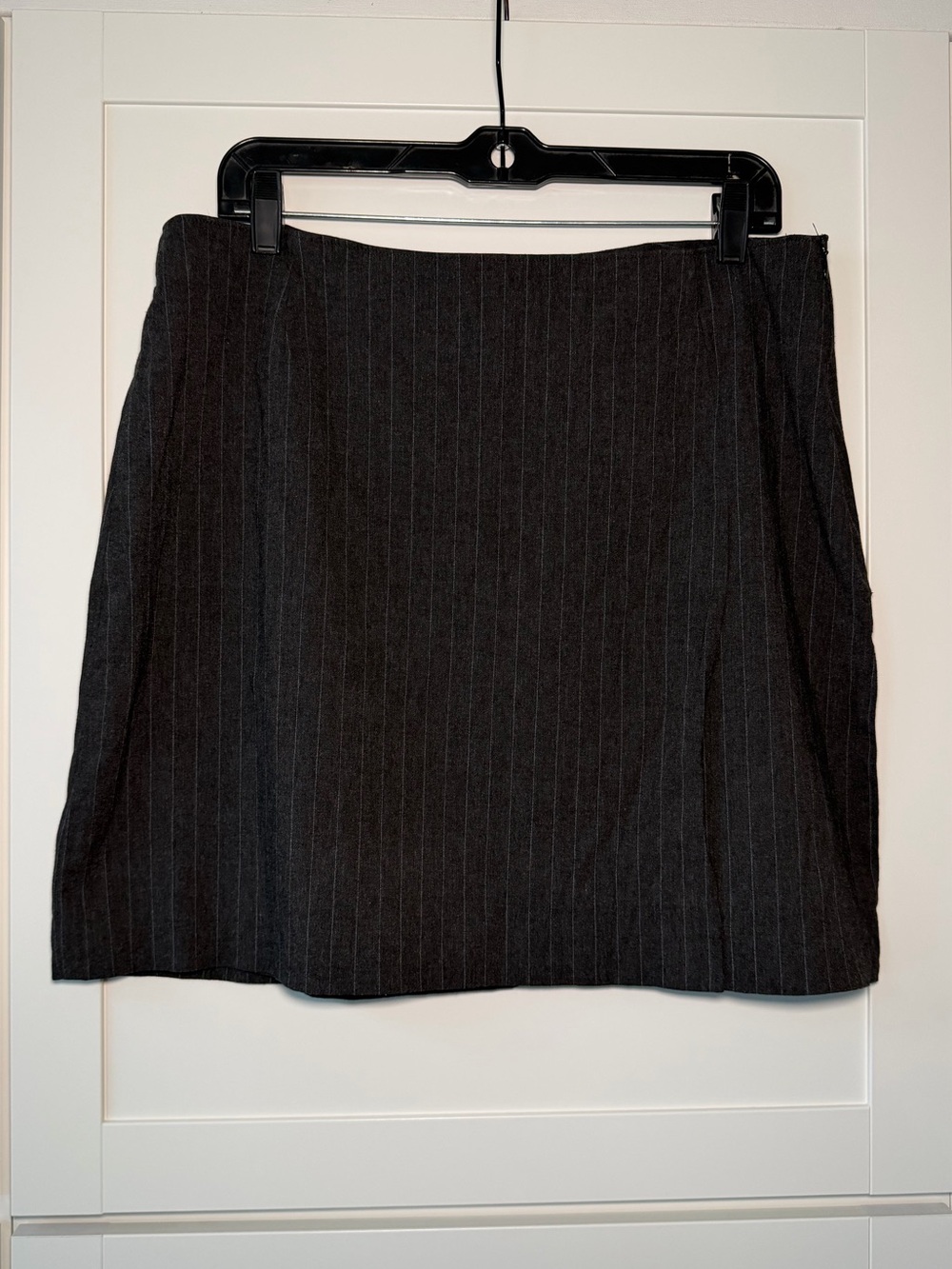 Vintage Y2K Gap Pinstripe Slit Mini Skirt Office Siren Dark Academia